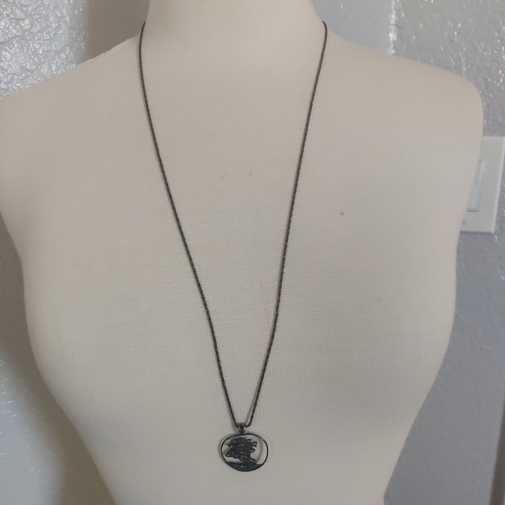 Vintage Silver 925 Italy Tree of Life Necklace